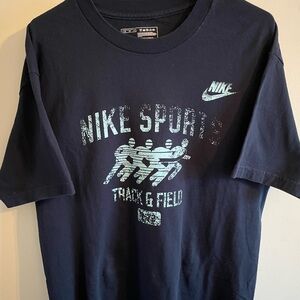 Nike Navy Blue Track & Field Graphic Tee